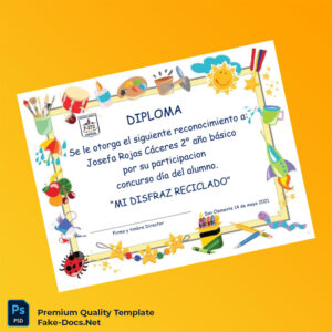 Chile San Clemente School Diploma Template – High Quality Replacement Template Chile San Clemente School Diploma Template – High Quality Replacement Template