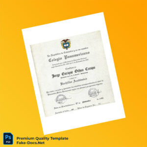 Colombia Colegio Panamericano Bachelor Certificate – High Quality Replacement Template Colombia Colegio Panamericano Bachelor Certificate – High Quality Replacement Template