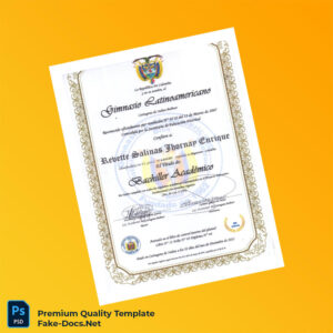 Colombia Gimnasio Latinoamericano Academic Bachelor Diploma – High Quality Replacement Template 2 Page Colombia Gimnasio Latinoamericano Academic Bachelor Diploma – High Quality Replacement Template 2 Page