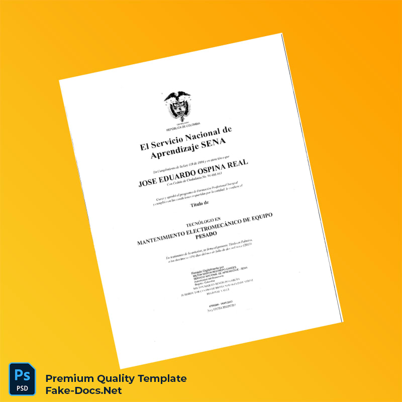 Colombia Servicio Nacional de Aprendizaje SENA Técnico en Mantenimiento Electromecánico de Equipo Pesado Template – High Quality Replacement Template Colombia Servicio Nacional de Aprendizaje SENA Técnico en Mantenimiento Electromecánico de Equipo Pesado Template – High Quality Replacement Template