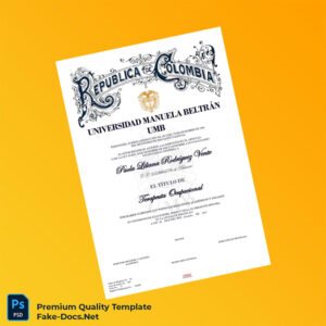 Colombia Universidad Manuela Beltrán Bachelor of Occupational Therapy Template – High Quality Replacement Template