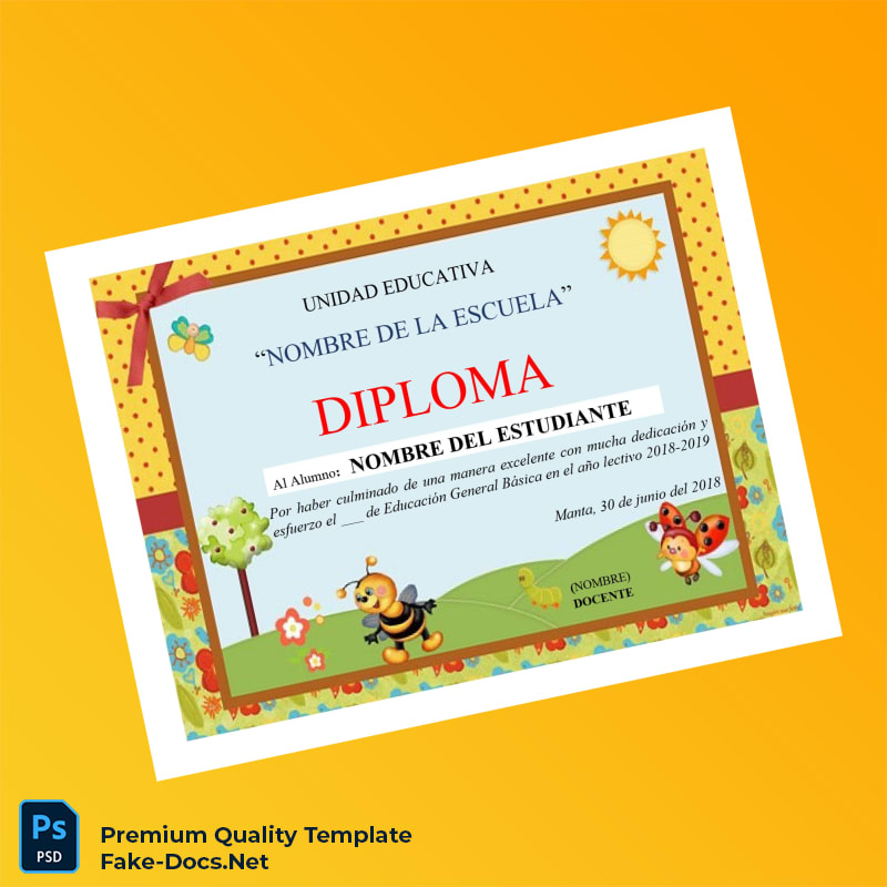 Ecuador Educational Institution Diploma Template – High Quality Replacement Template PDF & Word 8 Page Ecuador Educational Institution Diploma Template – High Quality Replacement Template PDF & Word 8 Page