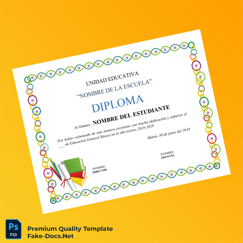Ecuador Educational Institution Diploma Template – High Quality Replacement Template PDF & Word 8 Page Ecuador Educational Institution Diploma Template – High Quality Replacement Template PDF & Word 8 Page