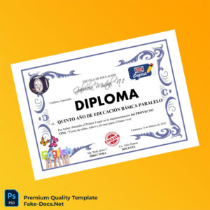 Ecuador Escuela de Educación Gabriela Mistral No. 1 Diploma Template – High Quality Replacement Template Ecuador Escuela de Educación Gabriela Mistral No. 1 Diploma Template – High Quality Replacement Template