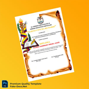 Ecuador Marino Concha Richards Diploma Template – High Quality Replacement Template 4 Page Ecuador Marino Concha Richards Diploma Template – High Quality Replacement Template 4 Page