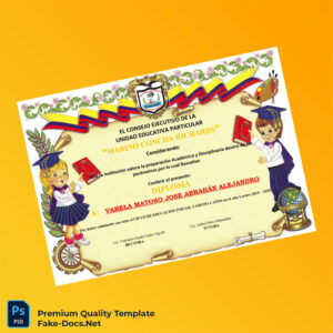 Ecuador Marino Concha Richards Diploma in Initial Education 2019-2020 – High Quality Replacement Template Ecuador Marino Concha Richards Diploma in Initial Education 2019-2020 – High Quality Replacement Template