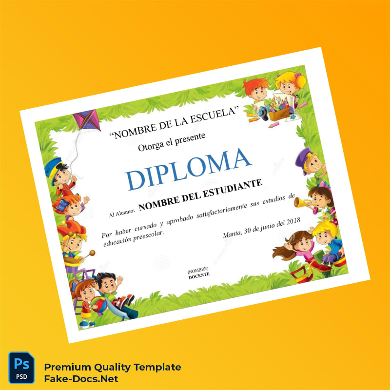 Ecuador Unidad Educativa Nombre de la Escuela Diploma Template – High Quality Replacement Template 8 Page Ecuador Unidad Educativa Nombre de la Escuela Diploma Template – High Quality Replacement Template 8 Page