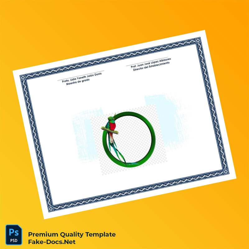 Guatemala Colegio Particular Mixto _El Divino Maestro_ Diploma – High Quality Replacement Template 2 Page Guatemala Colegio Particular Mixto _El Divino Maestro_ Diploma – High Quality Replacement Template 2 Page