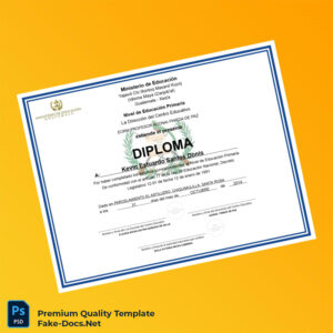 Guatemala EORM PROFESOR ADONAI PINEDA DE PAZ Primary Education Diploma Template – High Quality Replacement Template 2 Page Guatemala EORM PROFESOR ADONAI PINEDA DE PAZ Primary Education Diploma Template – High Quality Replacement Template 2 Page