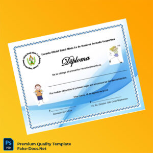 Guatemala Escuela Oficial Rural Mixta Lo de Ramírez Diploma – High Quality Replacement Template Guatemala Escuela Oficial Rural Mixta Lo de Ramírez Diploma – High Quality Replacement Template
