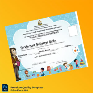 Honduras Centro de Educación Prebásica María Cristina de Vásquez Prebásica Diploma – High Quality Replacement Template Honduras Centro de Educación Prebásica María Cristina de Vásquez Prebásica Diploma – High Quality Replacement Template