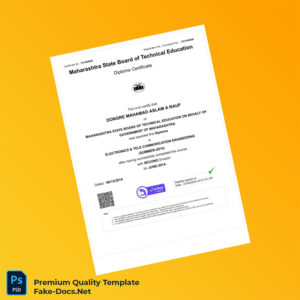 India Maharashtra State Board of Technical Education Diploma in Electronics & Tele-Communication Engineering Template – High Quality Replacement Template India Maharashtra State Board of Technical Education Diploma in Electronics & Tele-Communication Engineering Template – High Quality Replacement Template