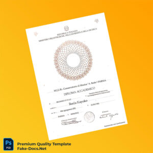 Italy Conservatorio di Musica A. Boito Diploma Accademico Template – High Quality Replacement Template Italy Conservatorio di Musica A. Boito Diploma Accademico Template – High Quality Replacement Template