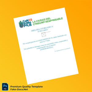 Mexico Consumópolis Diploma Template – High Quality Replacement Template Mexico Consumópolis Diploma Template – High Quality Replacement Template