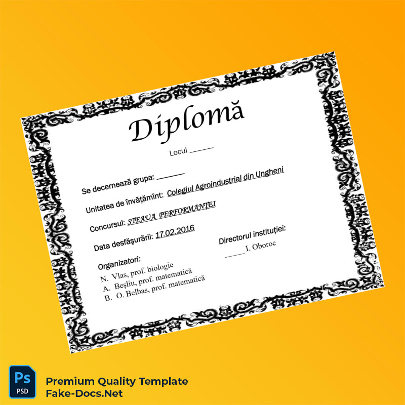 Moldova Colegiul Agroindustrial din Ungheni Certificate of Mention – High Quality Replacement Template 2 Page Moldova Colegiul Agroindustrial din Ungheni Certificate of Mention – High Quality Replacement Template 2 Page