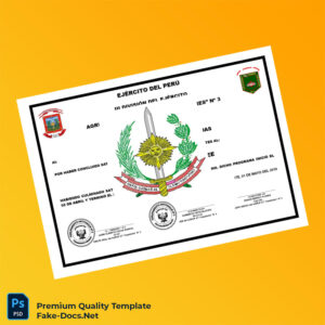 Peru Army Infantry Command Course Diploma Certificate – High Quality Replacement Template Peru Army Infantry Command Course Diploma Certificate – High Quality Replacement Template