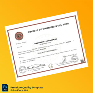 Peru Colegio de Ingenieros del Perú Engineer Diploma Certificate – High Quality Replacement Template Peru Colegio de Ingenieros del Perú Engineer Diploma Certificate – High Quality Replacement Template