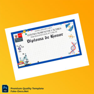 Peru Educational Institution Diploma of Honor Template – High Quality Replacement Template 3 Page Peru Educational Institution Diploma of Honor Template – High Quality Replacement Template 3 Page