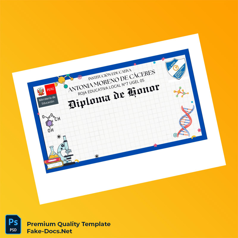 Peru Educational Institution Diploma of Honor Template – High Quality Replacement Template 3 Page Peru Educational Institution Diploma of Honor Template – High Quality Replacement Template 3 Page