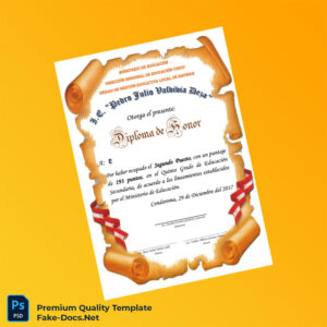 Peru I.E. Pedro Julio Valdivia Díaz Honor Diploma Template – High Quality Replacement Template Peru I.E. Pedro Julio Valdivia Díaz Honor Diploma Template – High Quality Replacement Template