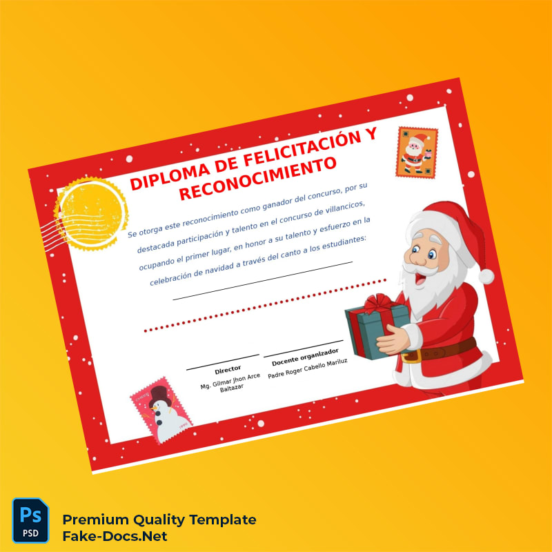 Peru I.E. San Cristobal de Chupán Recognition Diploma Template – High Quality Replacement Template 5 Page Peru I.E. San Cristobal de Chupán Recognition Diploma Template – High Quality Replacement Template 5 Page