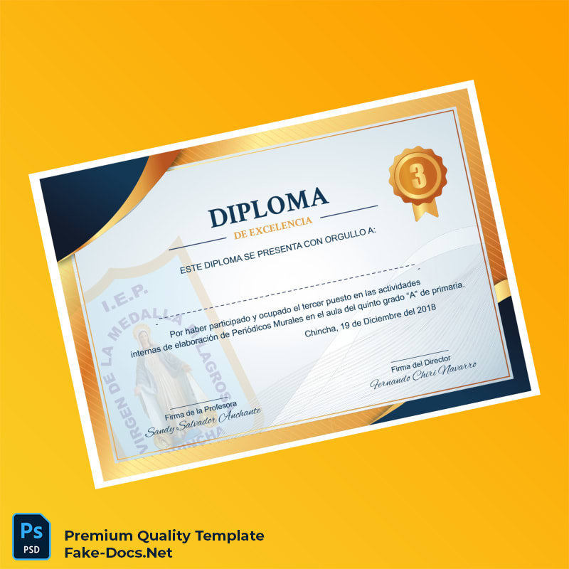 Peru I.E.P. Medallistas High School Diploma in Excellence – High Quality Replacement Template 6 Page Peru I.E.P. Medallistas High School Diploma in Excellence – High Quality Replacement Template 6 Page