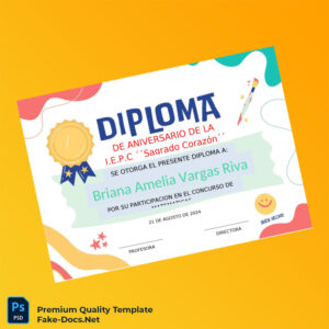 Peru I.E.P.C. _Sagrado Corazón_ Diploma Template – High Quality Replacement Template Peru I.E.P.C. _Sagrado Corazón_ Diploma Template – High Quality Replacement Template