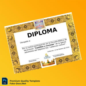 Peru Iglesia Adventista del Séptimo Día _Callancas Central_ Diploma for Vacation Bible School Participation Certificate – High Quality Replacement Template Peru Iglesia Adventista del Séptimo Día _Callancas Central_ Diploma for Vacation Bible School Participation Certificate – High Quality Replacement Template