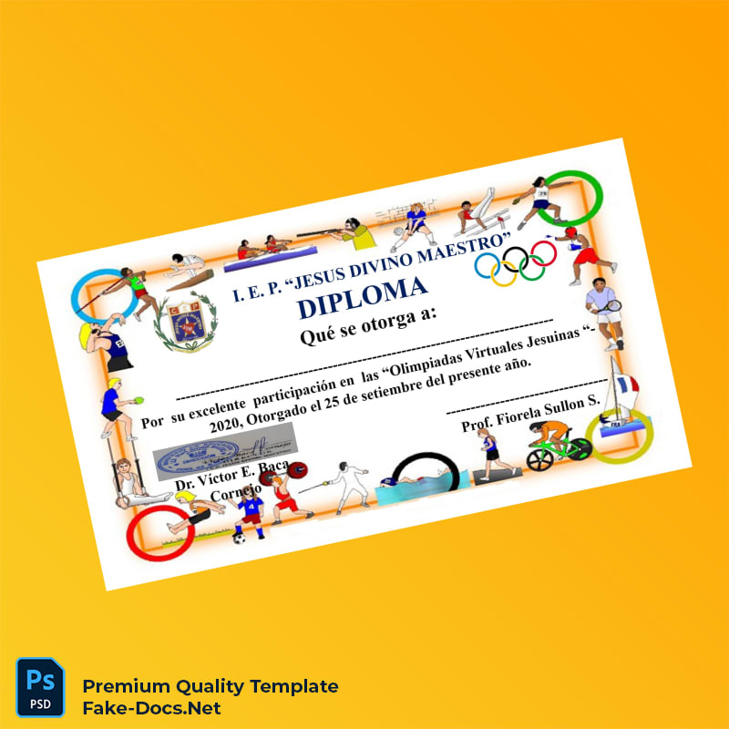 Peru Jesus Divino Maestro Diploma Template – High Quality Replacement Template Peru Jesus Divino Maestro Diploma Template – High Quality Replacement Template