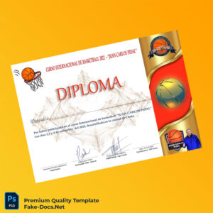 Peru Juan Carlos Pidal International Basketball Course Diploma – High Quality Replacement Template Peru Juan Carlos Pidal International Basketball Course Diploma – High Quality Replacement Template