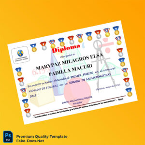 Peru L.E.P. Nuevo Mundo Diploma in Mathematics – High Quality Replacement Template Peru L.E.P. Nuevo Mundo Diploma in Mathematics – High Quality Replacement Template