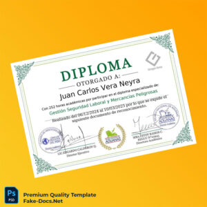 Peru National Customs and Foreign Trade School Diploma – High Quality Replacement Template 2 Page Peru National Customs and Foreign Trade School Diploma – High Quality Replacement Template 2 Page