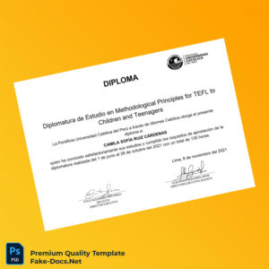 Peru Pontificia Universidad Católica del Perú Diploma in Methodological Principles for TEFL to Children and Teenagers – High Quality Replacement Template 2 Page Peru Pontificia Universidad Católica del Perú Diploma in Methodological Principles for TEFL to Children and Teenagers – High Quality Replacement Template 2 Page