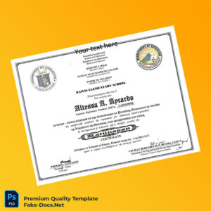 Philippines Rawis Elementary School Elementary Certificate – High Quality Replacement Template Philippines Rawis Elementary School Elementary Certificate – High Quality Replacement Template