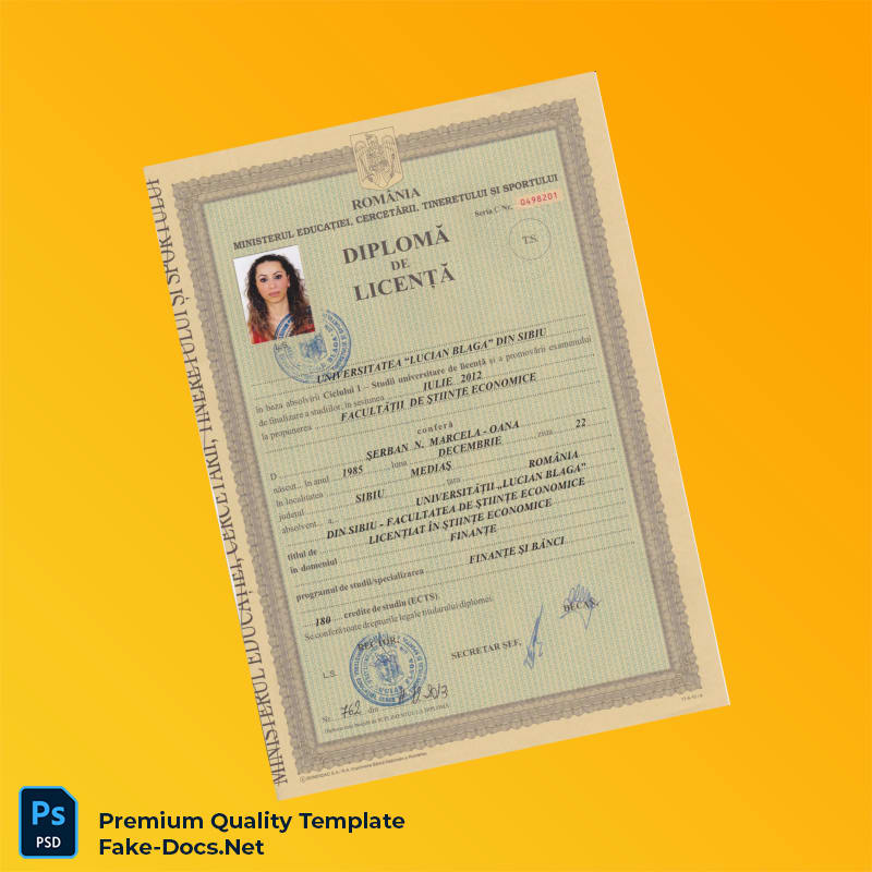 Romania Lucian Blaga University Bachelor of Science in Finance Template – High Quality Replacement Template 2 Page Romania Lucian Blaga University Bachelor of Science in Finance Template – High Quality Replacement Template 2 Page