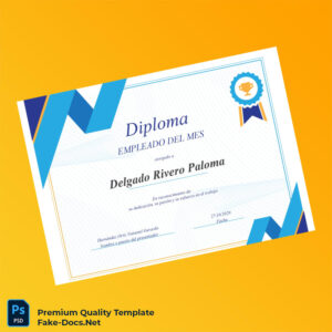 Spain Diploma Certificate Employee of the Month Template – High Quality Replacement Template Spain Diploma Certificate Employee of the Month Template – High Quality Replacement Template