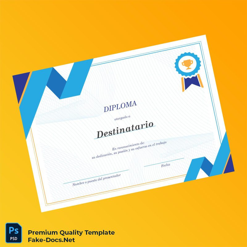 Spain Diploma Template – High Quality Replacement Template Spain Diploma Template – High Quality Replacement Template