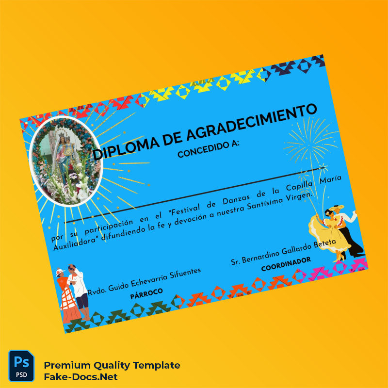 Spain Diploma of Acknowledgment Template – High Quality Replacement Template Spain Diploma of Acknowledgment Template – High Quality Replacement Template