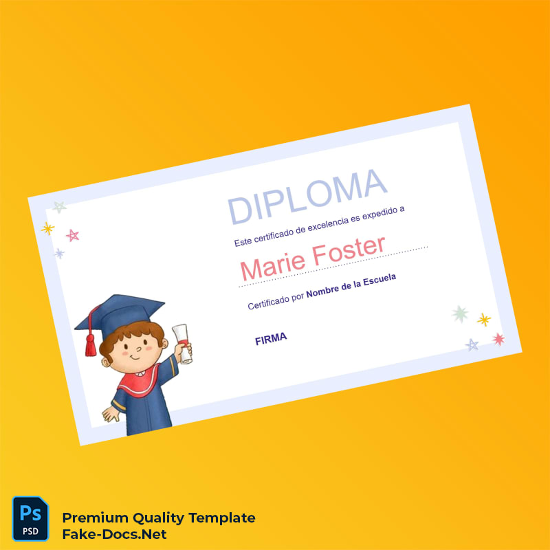 Spain Nombre de la Escuela High School Diploma Template – High Quality Replacement Template Spain Nombre de la Escuela High School Diploma Template – High Quality Replacement Template