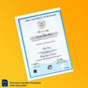 Tanzania University of Dodoma Diploma in Forensic Science Template – High Quality Replacement Template Tanzania University of Dodoma Diploma in Forensic Science Template – High Quality Replacement Template