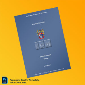 UK Institute of Commercial Management Diploma in Office Management Template – High Quality Replacement Template 3 Page UK Institute of Commercial Management Diploma in Office Management Template – High Quality Replacement Template 3 Page