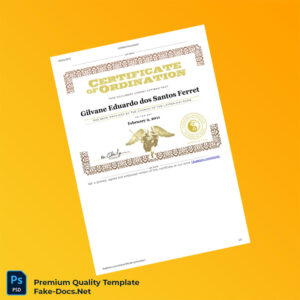 USA Dudeism Certificate of Ordination – High Quality Replacement Template USA Dudeism Certificate of Ordination – High Quality Replacement Template