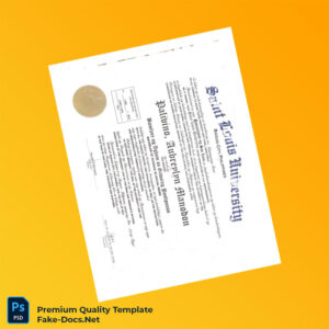 USA Saint Louis University Diploma Template – High Quality Replacement Template 5 Page
