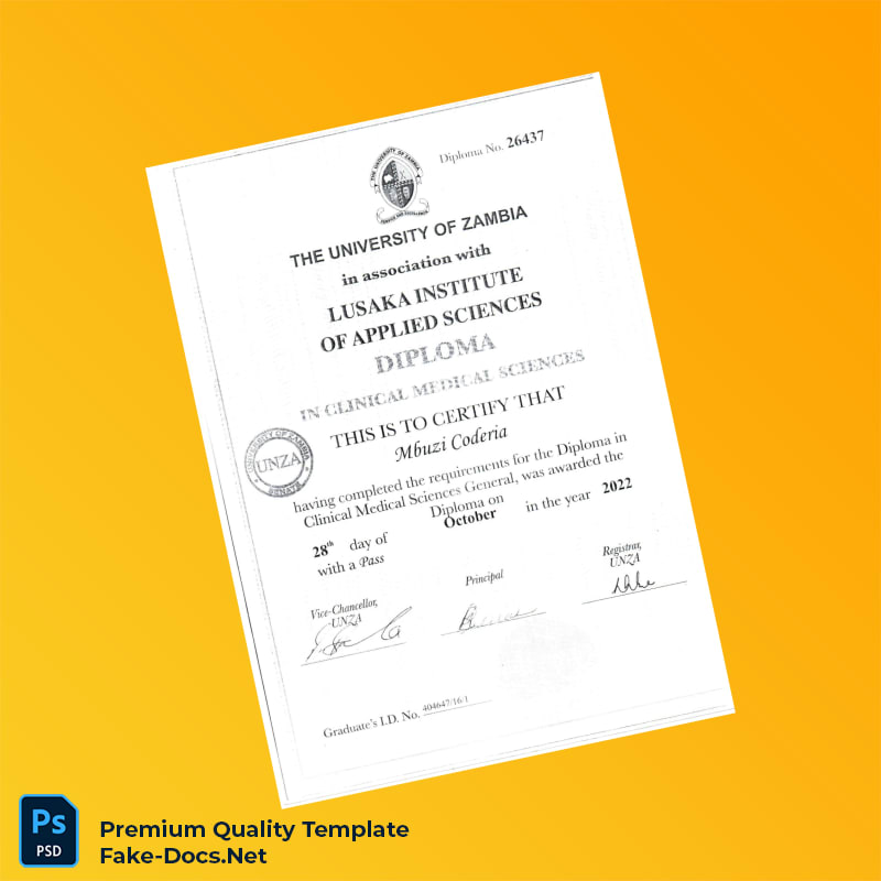 Zambia University of Zambia Diploma in Clinical Medical Sciences Template – High Quality Replacement Template Zambia University of Zambia Diploma in Clinical Medical Sciences Template – High Quality Replacement Template