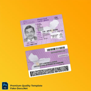 canada ontario photo card psd template template printable template 300x300 - driver licence, passport, utility bill psd temolate
